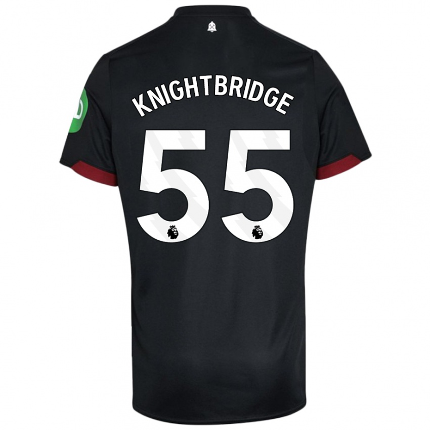 Kinder Jacob Knightbridge #55 Schwarz Weiß Auswärtstrikot Trikot 2024/25 T-Shirt Schweiz