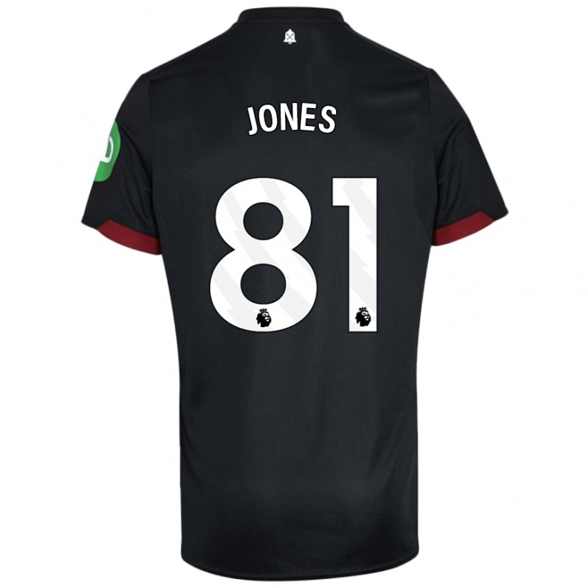 Kinder Liam Jones #81 Schwarz Weiß Auswärtstrikot Trikot 2024/25 T-Shirt Schweiz