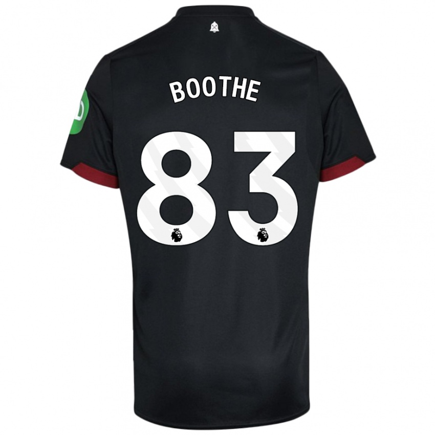 Kinder Sebastian Boothe #83 Schwarz Weiß Auswärtstrikot Trikot 2024/25 T-Shirt Schweiz