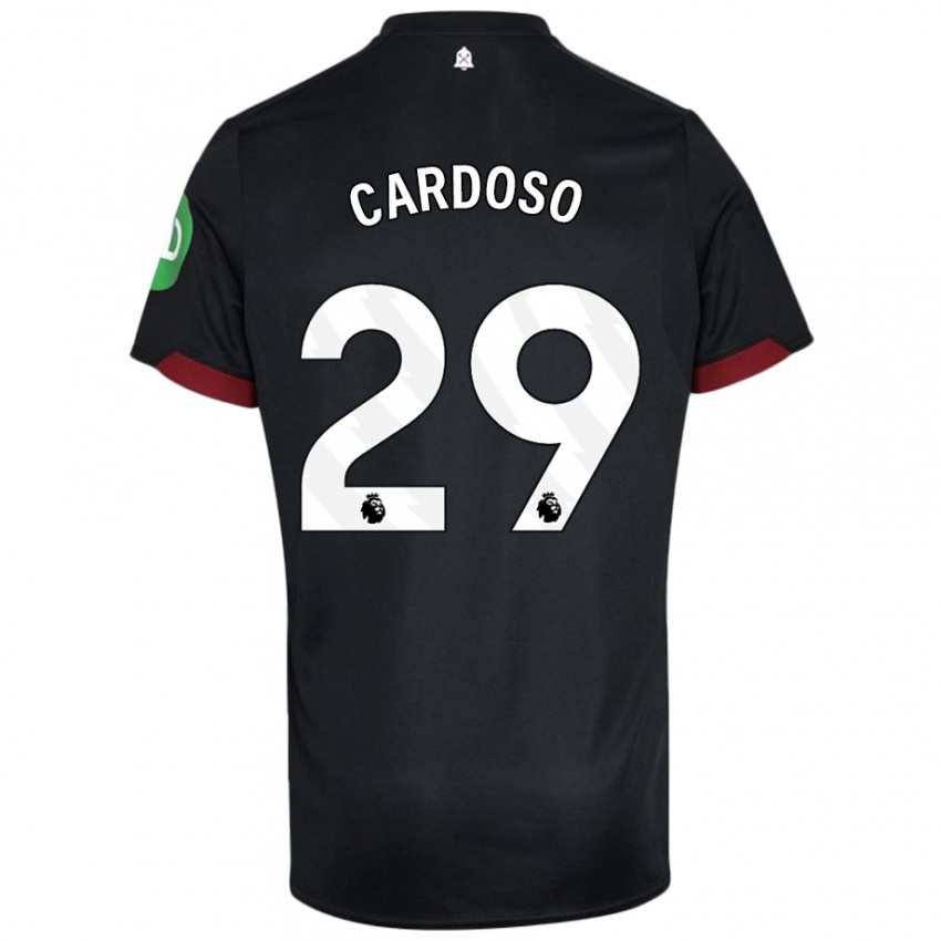 Kinder Goncalo Cardoso #29 Schwarz Weiß Auswärtstrikot Trikot 2024/25 T-Shirt Schweiz