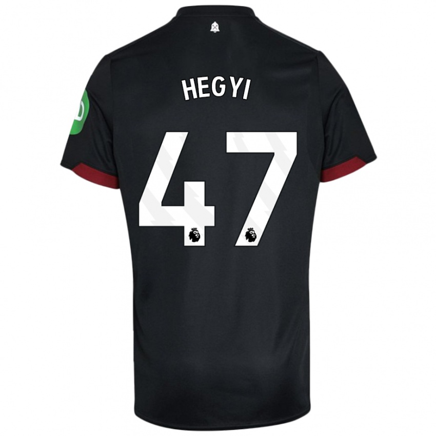 Kinder Krisztian Hegyi #47 Schwarz Weiß Auswärtstrikot Trikot 2024/25 T-Shirt Schweiz