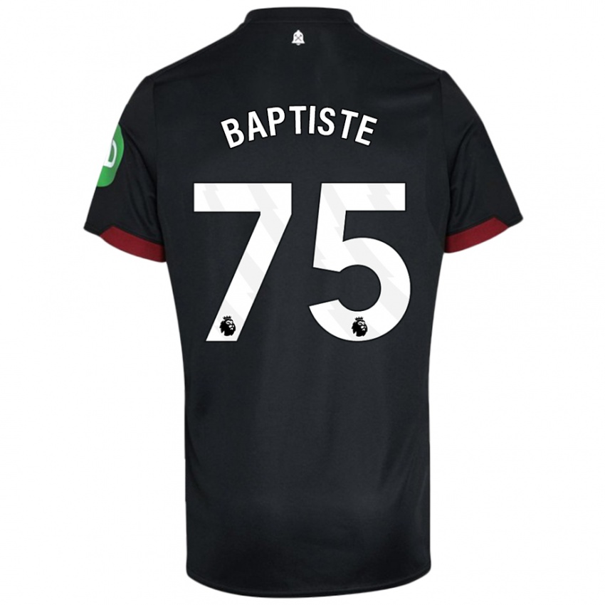 Kinder Jamal Baptiste #75 Schwarz Weiß Auswärtstrikot Trikot 2024/25 T-Shirt Schweiz