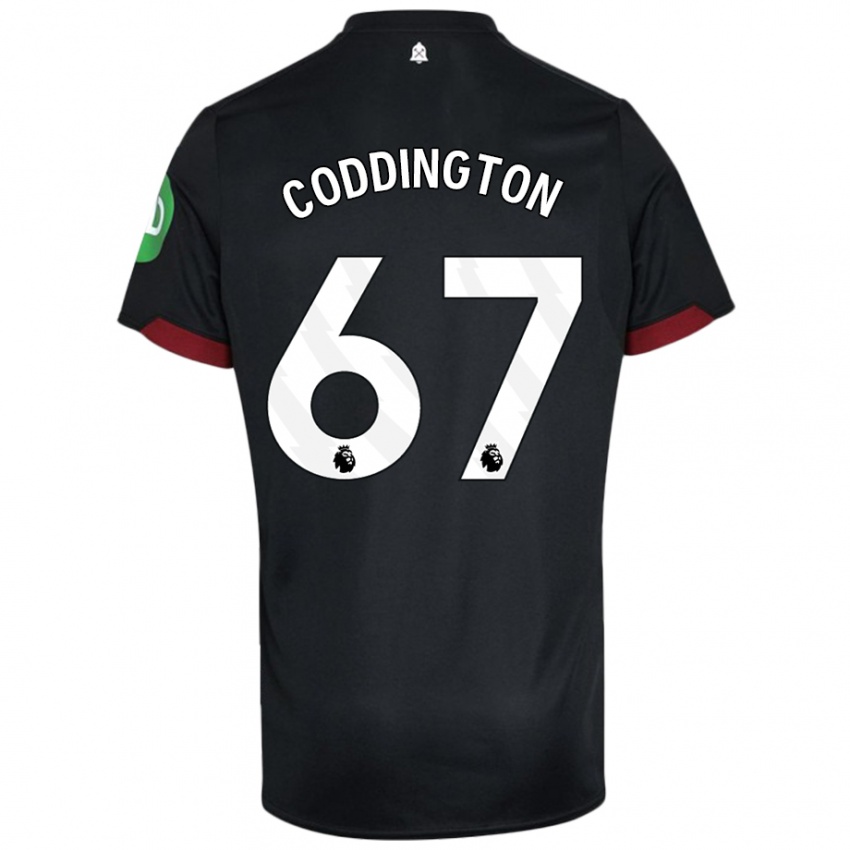 Kinder Remy Coddington #67 Schwarz Weiß Auswärtstrikot Trikot 2024/25 T-Shirt Schweiz