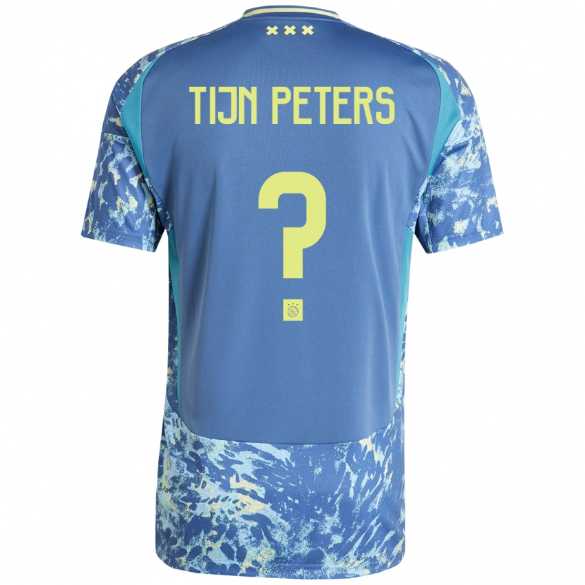 Kinder Tijn Peters #0 Grau Blau Gelb Auswärtstrikot Trikot 2024/25 T-Shirt Schweiz