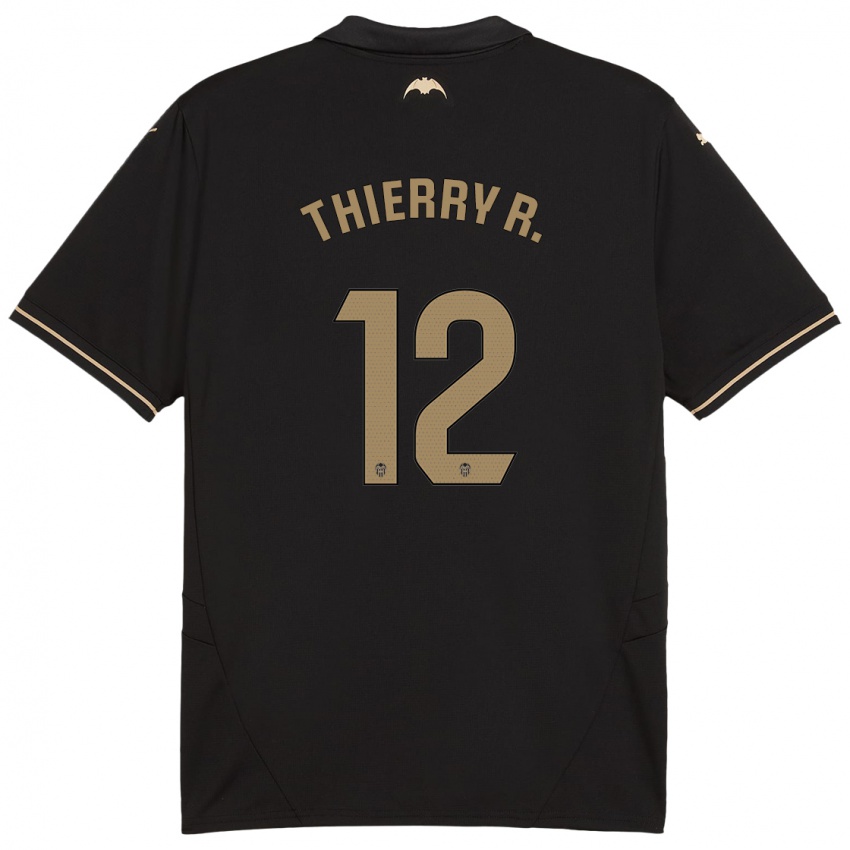 Kinder Thierry Correia #12 Schwarz Auswärtstrikot Trikot 2024/25 T-Shirt Schweiz