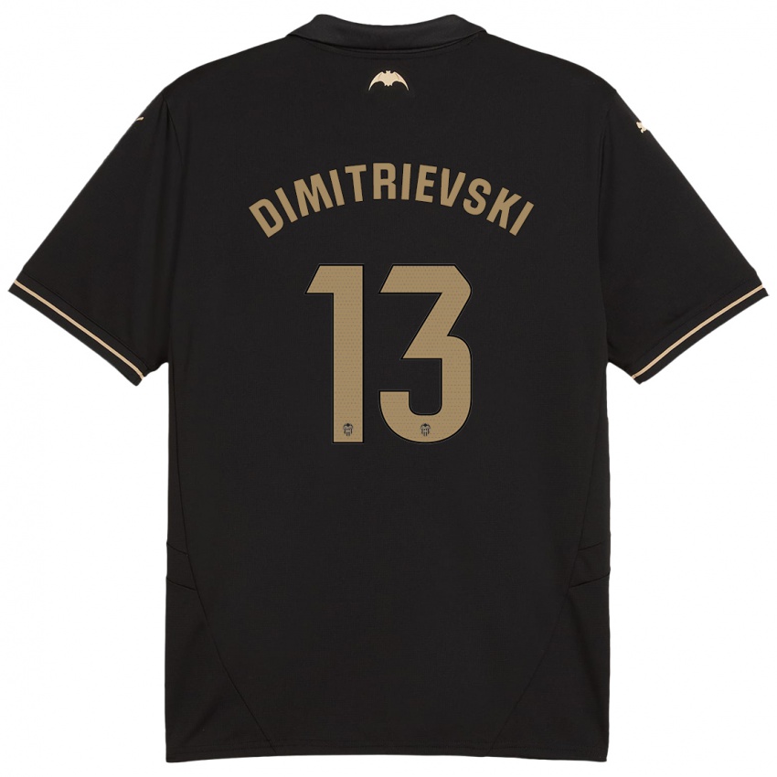 Enfant Maillot Stole Dimitrievski #13 Noir Tenues Extérieur 2024/25 T-Shirt Suisse