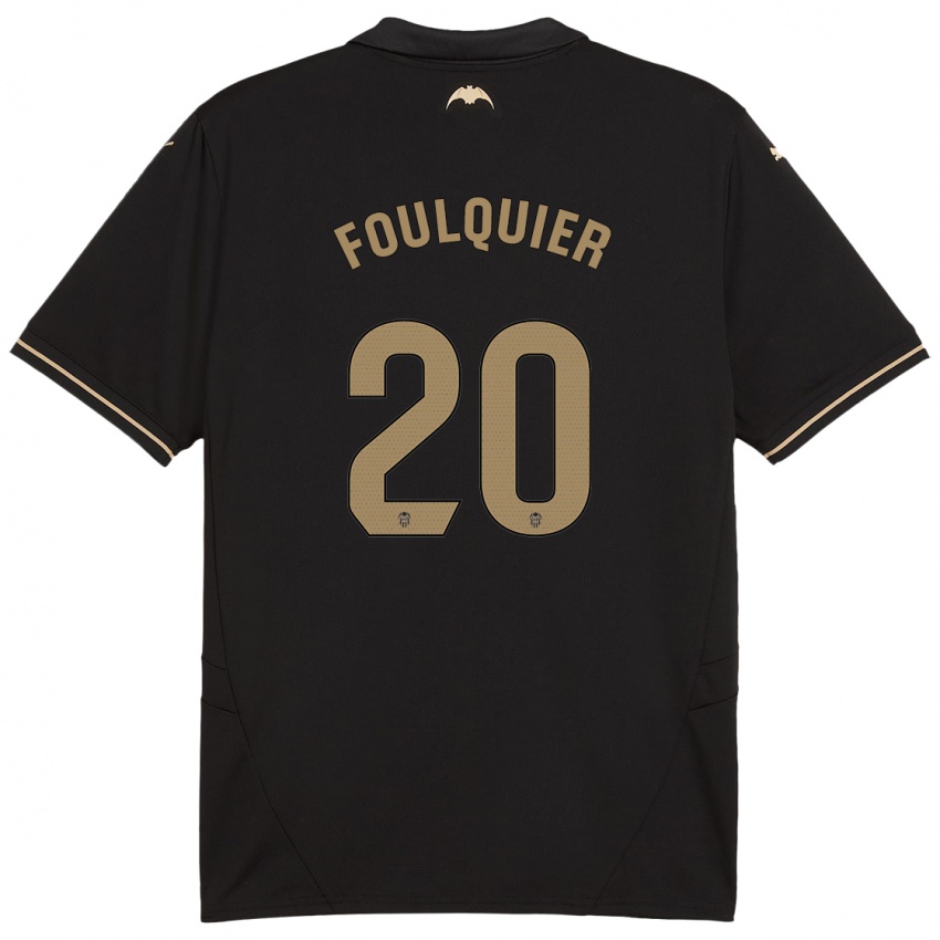 Enfant Maillot Dimitri Foulquier #20 Noir Tenues Extérieur 2024/25 T-Shirt Suisse