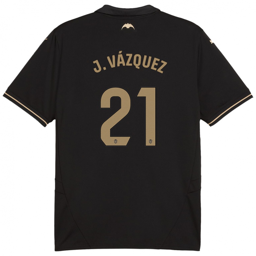 Enfant Maillot Jesús Vázquez #21 Noir Tenues Extérieur 2024/25 T-Shirt Suisse