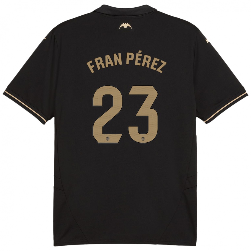 Enfant Maillot Fran Pérez #23 Noir Tenues Extérieur 2024/25 T-Shirt Suisse