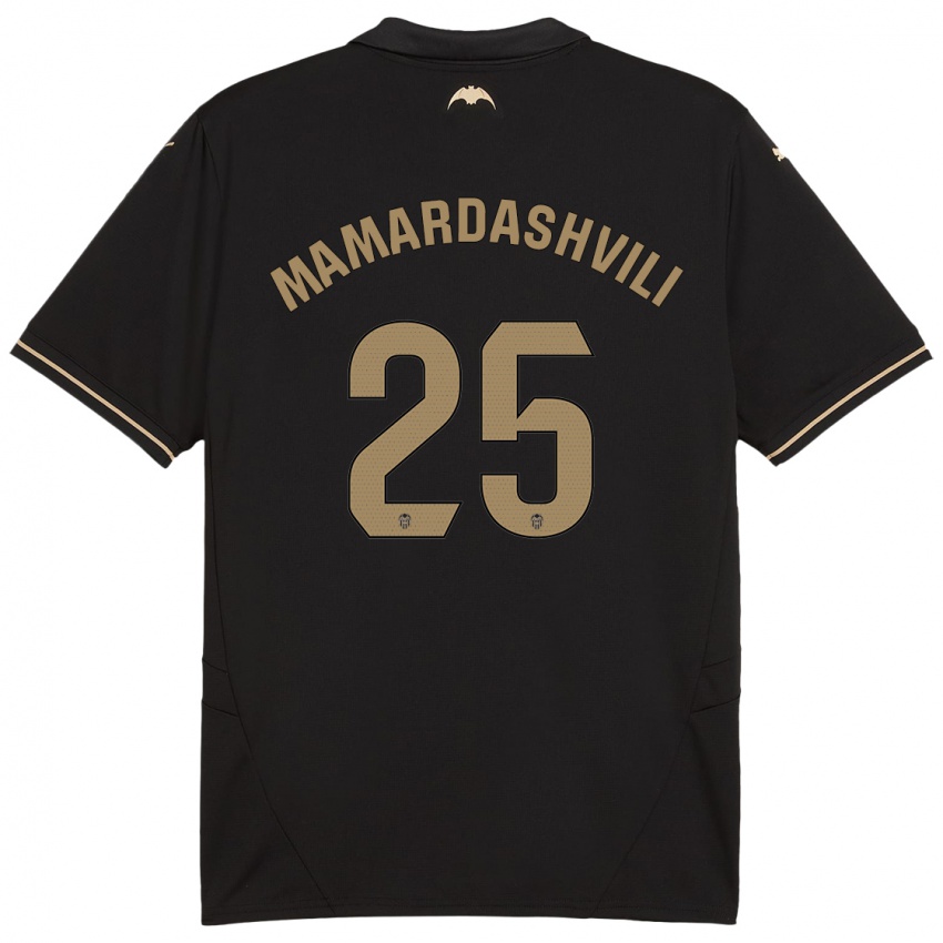 Kinder Giorgi Mamardashvili #25 Schwarz Auswärtstrikot Trikot 2024/25 T-Shirt Schweiz