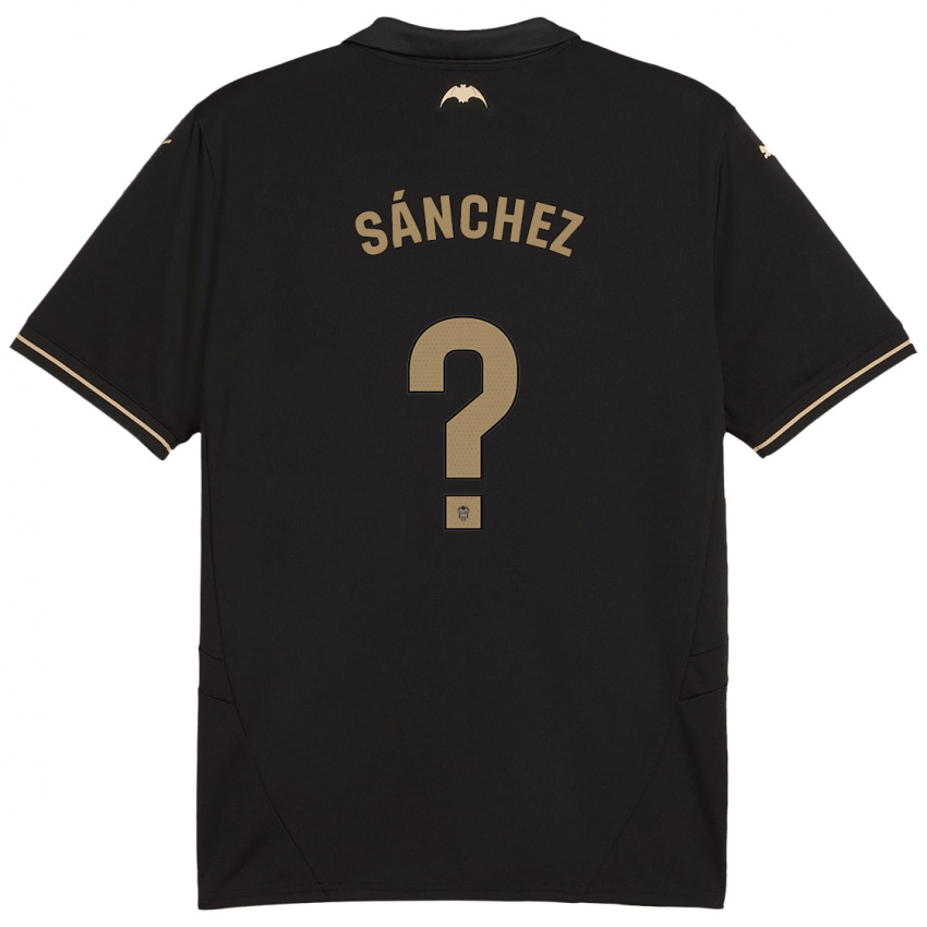 Enfant Maillot Dani Sánchez #0 Noir Tenues Extérieur 2024/25 T-Shirt Suisse