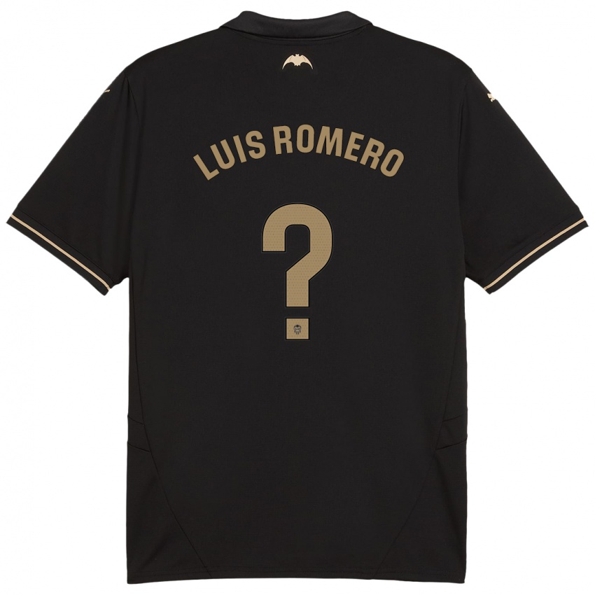 Enfant Maillot Luis Romero #0 Noir Tenues Extérieur 2024/25 T-Shirt Suisse