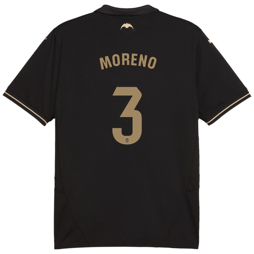 Enfant Maillot Diego Moreno #3 Noir Tenues Extérieur 2024/25 T-Shirt Suisse