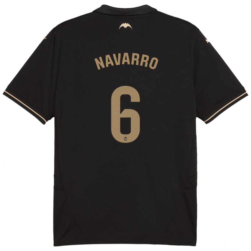 Enfant Maillot Javi Navarro #6 Noir Tenues Extérieur 2024/25 T-Shirt Suisse