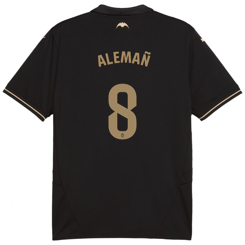 Enfant Maillot Pedro Alemañ #8 Noir Tenues Extérieur 2024/25 T-Shirt Suisse