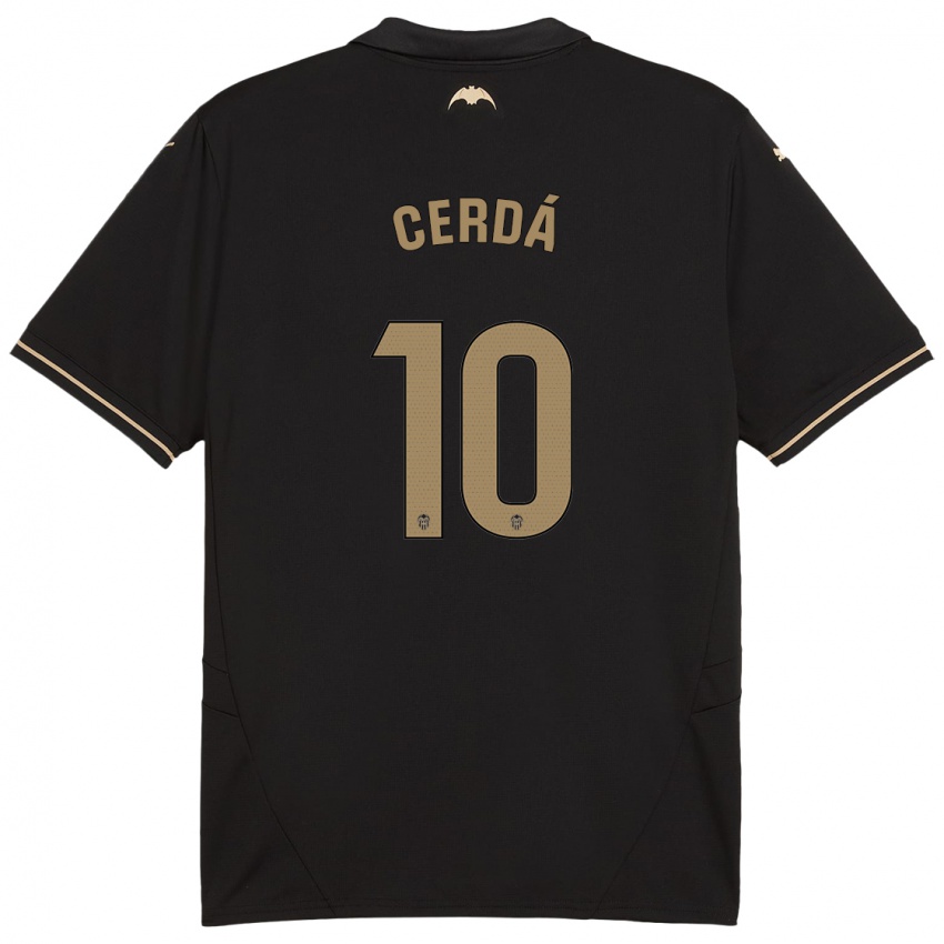 Enfant Maillot Alex Cerdá #10 Noir Tenues Extérieur 2024/25 T-Shirt Suisse