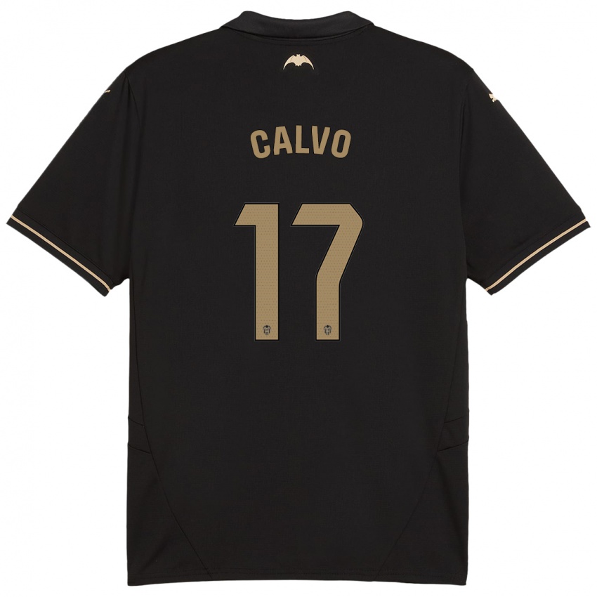 Enfant Maillot Borja Calvo #17 Noir Tenues Extérieur 2024/25 T-Shirt Suisse