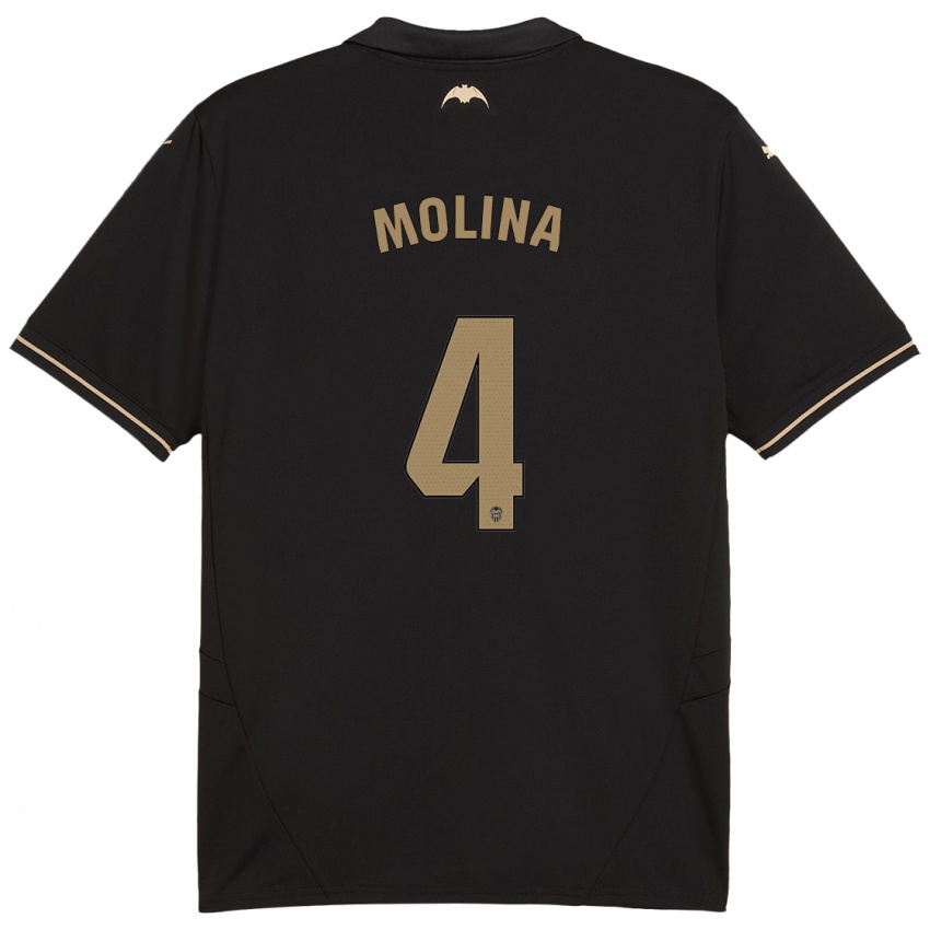 Enfant Maillot María Molina #4 Noir Tenues Extérieur 2024/25 T-Shirt Suisse