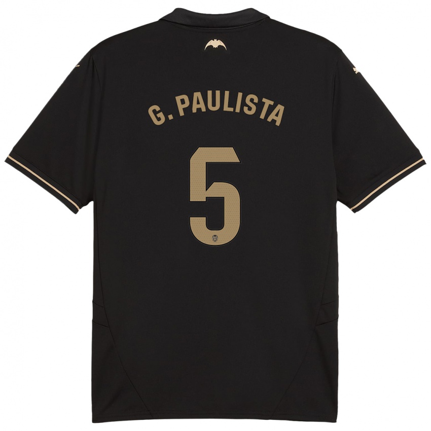 Enfant Maillot Gabriel Paulista #5 Noir Tenues Extérieur 2024/25 T-Shirt Suisse