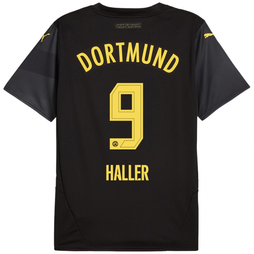 Enfant Maillot Sebastien Haller #9 Noir Jaune Tenues Extérieur 2024/25 T-Shirt Suisse