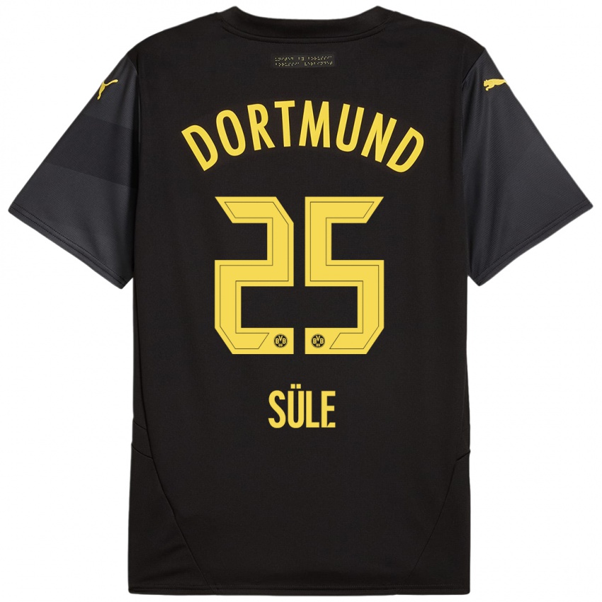 Kinder Niklas Süle #25 Schwarz Gelb Auswärtstrikot Trikot 2024/25 T-Shirt Schweiz