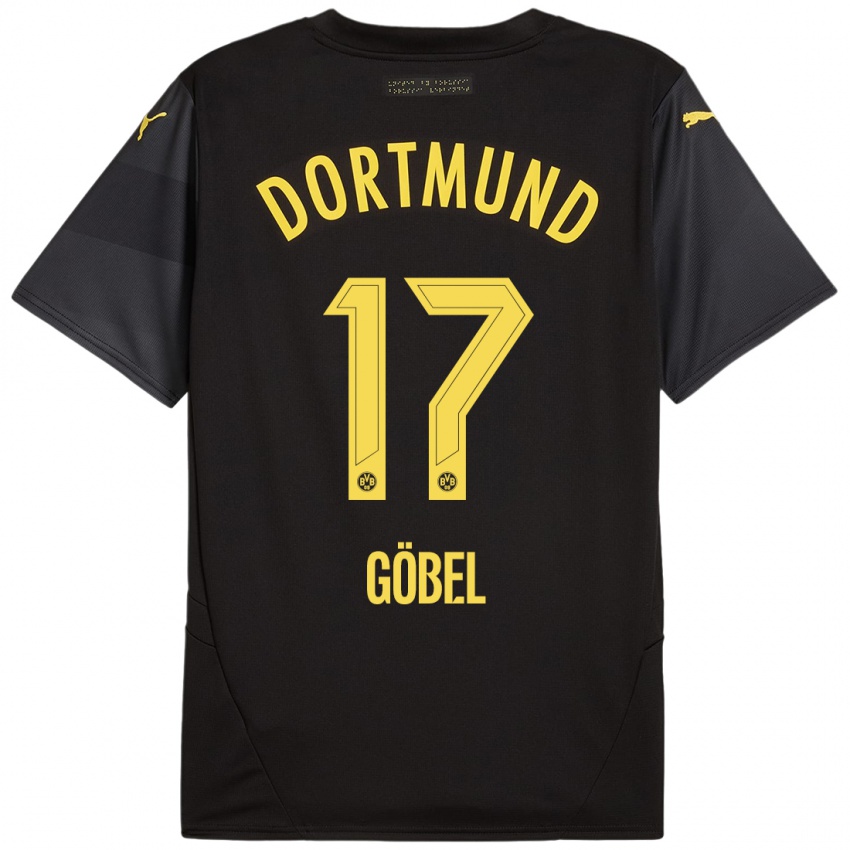 Enfant Maillot Patrick Göbel #17 Noir Jaune Tenues Extérieur 2024/25 T-Shirt Suisse