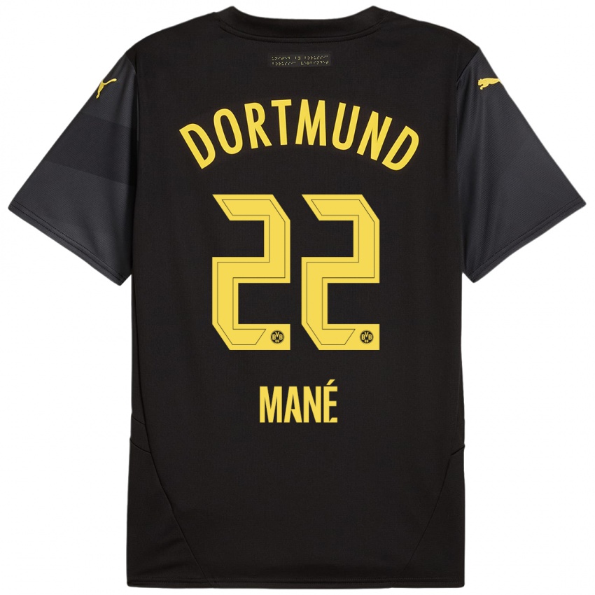 Enfant Maillot Filippo Mané #22 Noir Jaune Tenues Extérieur 2024/25 T-Shirt Suisse