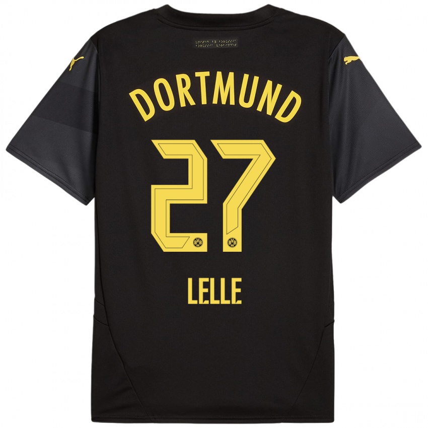 Enfant Maillot David Lelle #27 Noir Jaune Tenues Extérieur 2024/25 T-Shirt Suisse