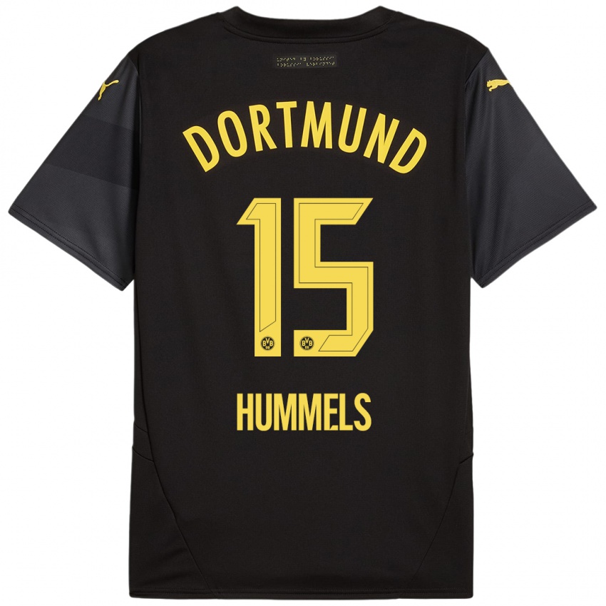 Enfant Maillot Mats Hummels #15 Noir Jaune Tenues Extérieur 2024/25 T-Shirt Suisse