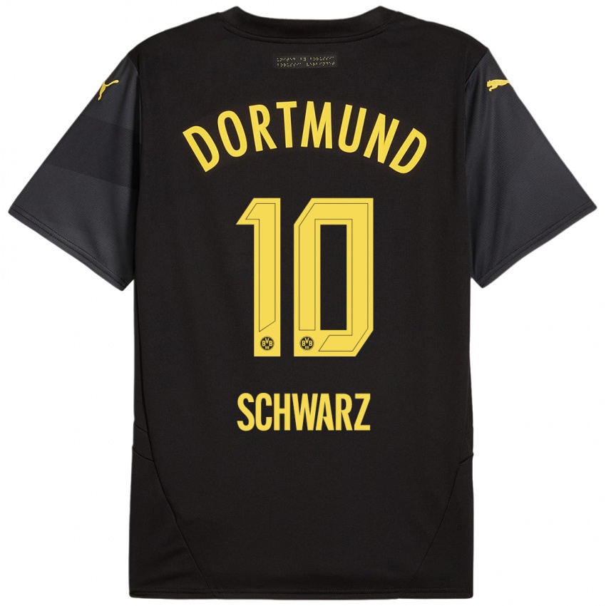 Enfant Maillot Oskar Schwarz #10 Noir Jaune Tenues Extérieur 2024/25 T-Shirt Suisse