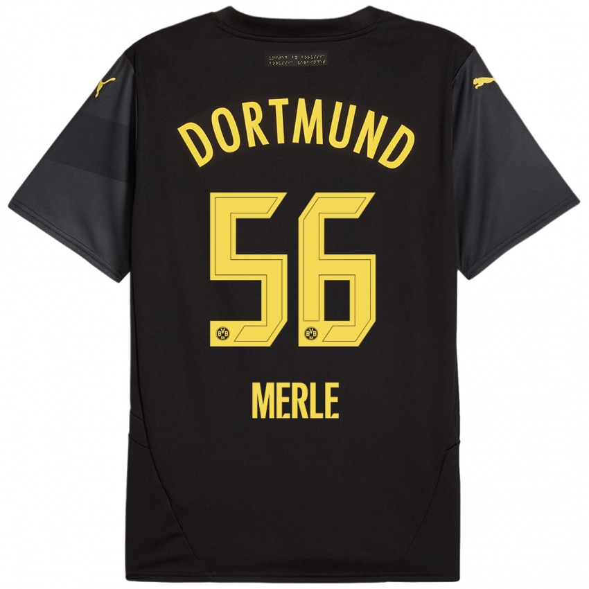 Kinder Albers Merle #56 Schwarz Gelb Auswärtstrikot Trikot 2024/25 T-Shirt Schweiz