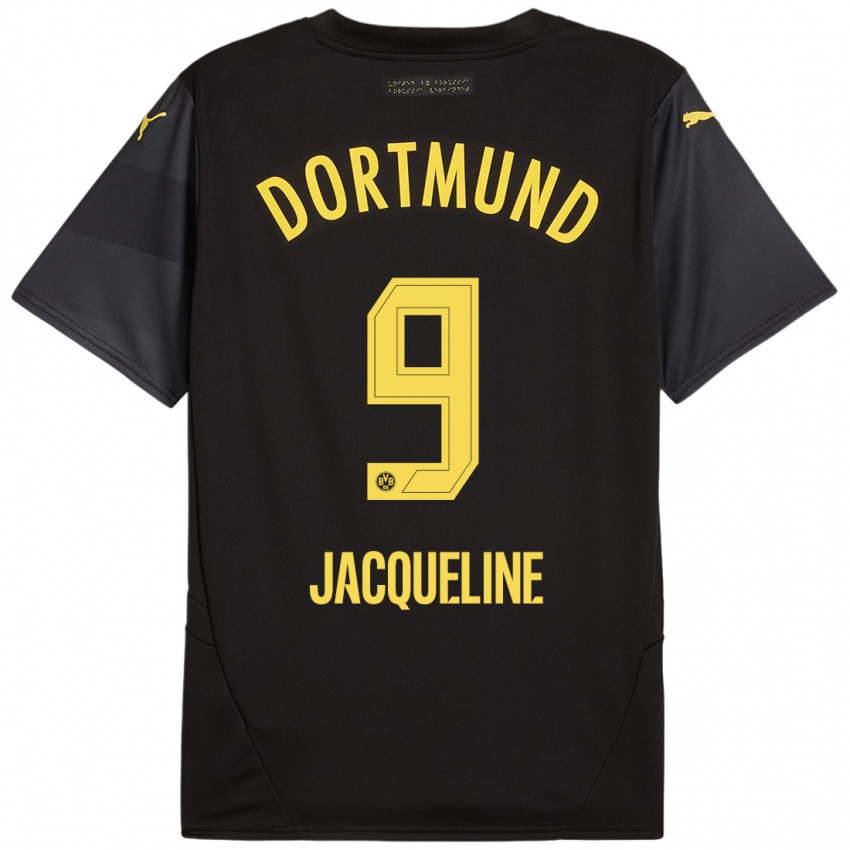 Enfant Maillot Moreno Jacqueline #9 Noir Jaune Tenues Extérieur 2024/25 T-Shirt Suisse