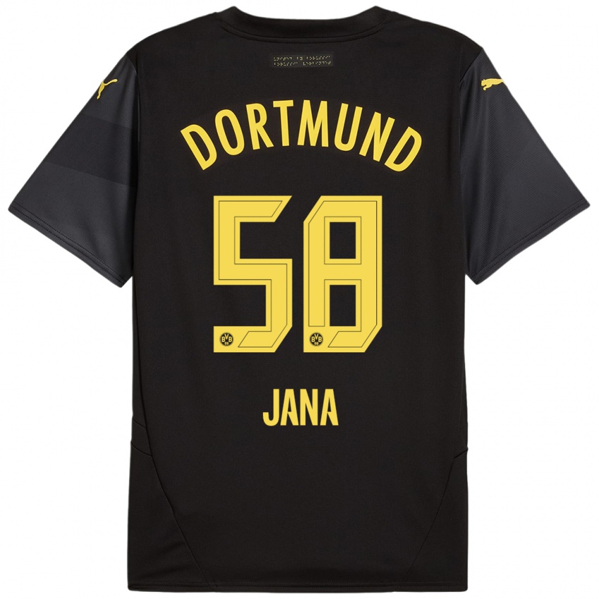 Kinder Nordberg Jana #58 Schwarz Gelb Auswärtstrikot Trikot 2024/25 T-Shirt Schweiz