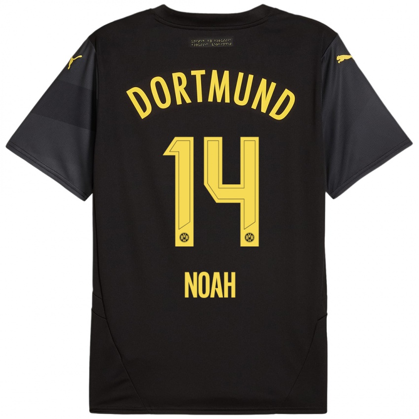 Enfant Maillot Colin Noah Kleine-Bekel #14 Noir Jaune Tenues Extérieur 2024/25 T-Shirt Suisse