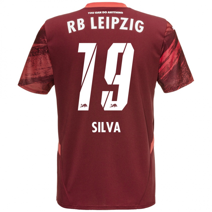 Kinder Andre Silva #19 Burgunderrot Auswärtstrikot Trikot 2024/25 T-Shirt Schweiz