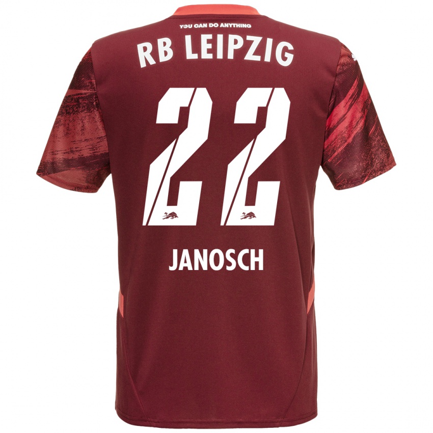 Kinder Luca Janosch #22 Burgunderrot Auswärtstrikot Trikot 2024/25 T-Shirt Schweiz