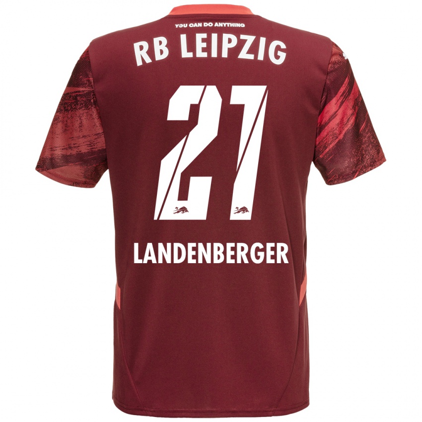 Kinder Julia Landenberger #21 Burgunderrot Auswärtstrikot Trikot 2024/25 T-Shirt Schweiz