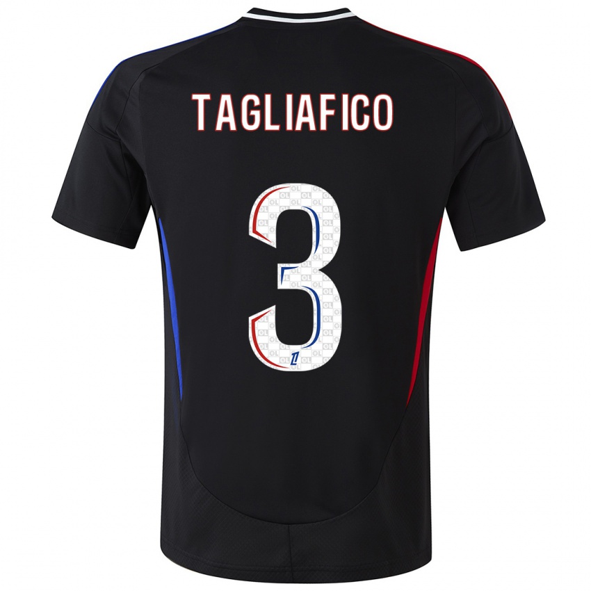 Kinder Nicolas Tagliafico #3 Schwarz Auswärtstrikot Trikot 2024/25 T-Shirt Schweiz