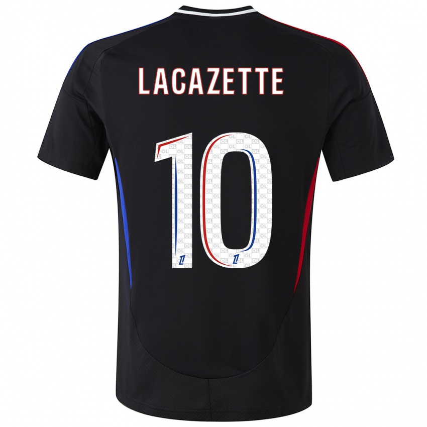 Kinder Alexandre Lacazette #10 Schwarz Auswärtstrikot Trikot 2024/25 T-Shirt Schweiz