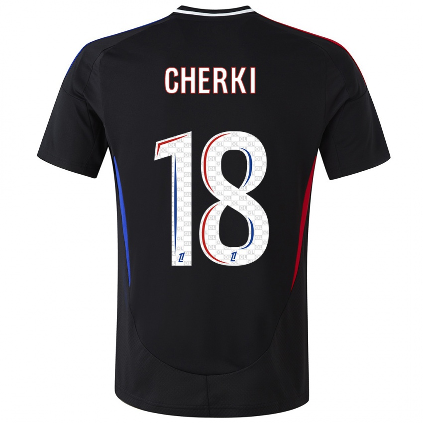 Kinder Rayan Cherki #18 Schwarz Auswärtstrikot Trikot 2024/25 T-Shirt Schweiz