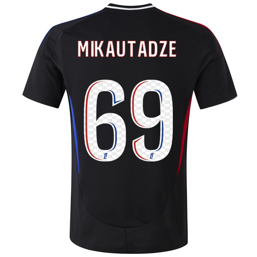 Kinder Georges Mikautadze #69 Schwarz Auswärtstrikot Trikot 2024/25 T-Shirt Schweiz