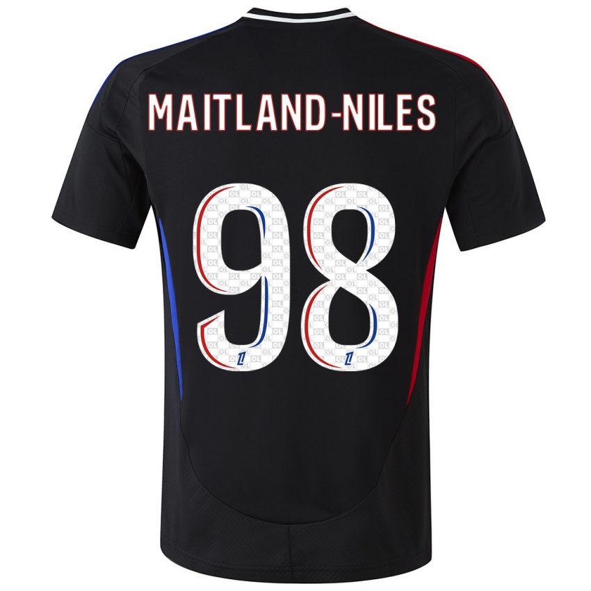 Kinder Ainsley Maitland-Niles #98 Schwarz Auswärtstrikot Trikot 2024/25 T-Shirt Schweiz