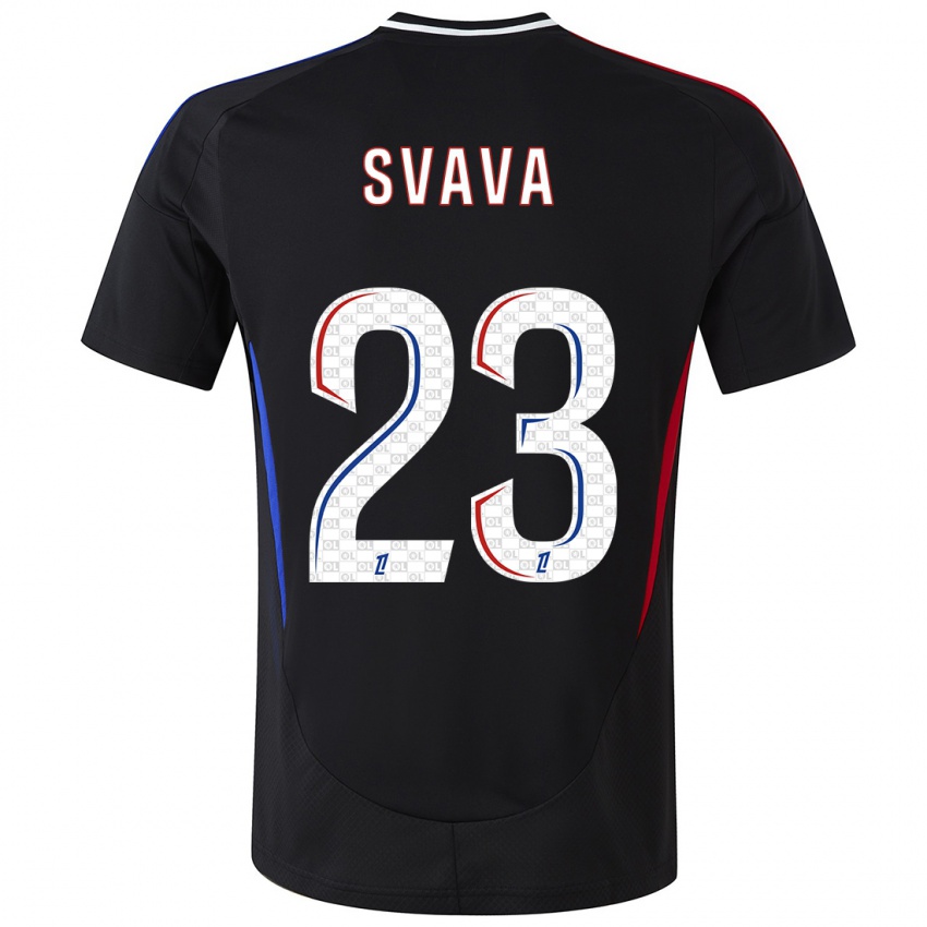 Kinder Sofie Svava #23 Schwarz Auswärtstrikot Trikot 2024/25 T-Shirt Schweiz