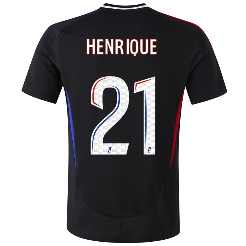 Kinder Henrique #21 Schwarz Auswärtstrikot Trikot 2024/25 T-Shirt Schweiz