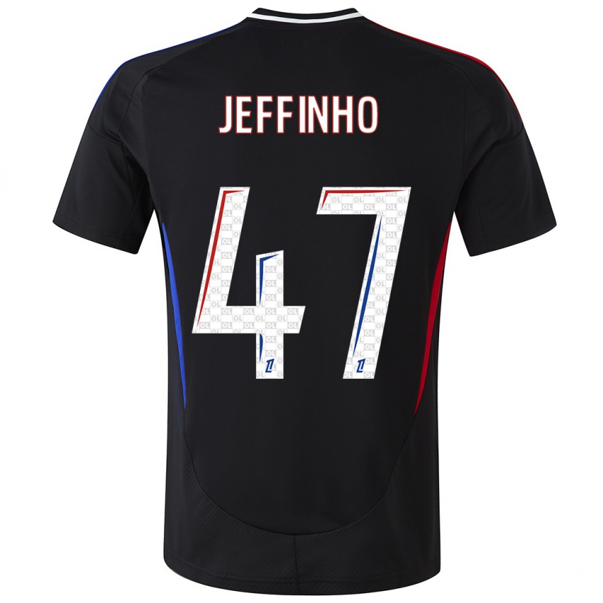 Kinder Jeffinho #47 Schwarz Auswärtstrikot Trikot 2024/25 T-Shirt Schweiz