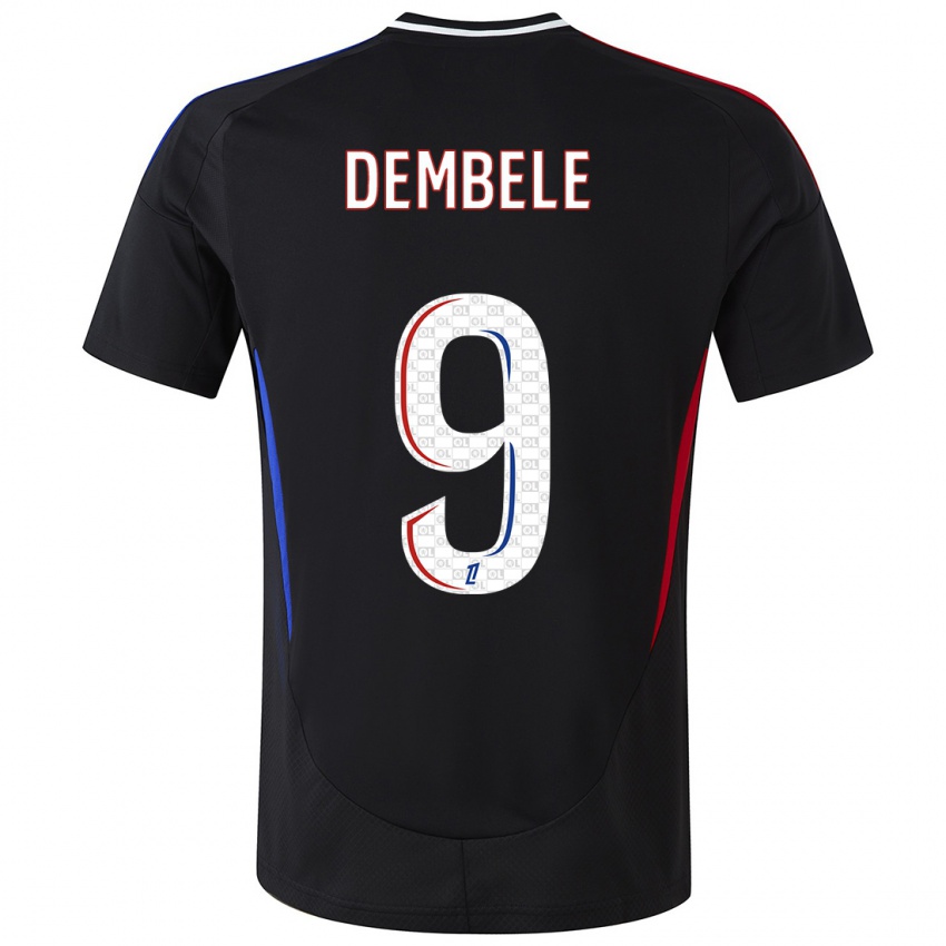 Kinder Moussa Dembele #9 Schwarz Auswärtstrikot Trikot 2024/25 T-Shirt Schweiz