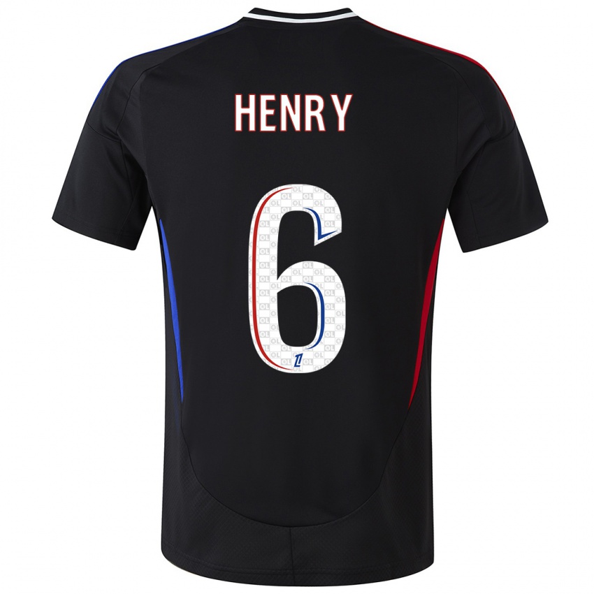 Kinder Amandine Henry #6 Schwarz Auswärtstrikot Trikot 2024/25 T-Shirt Schweiz