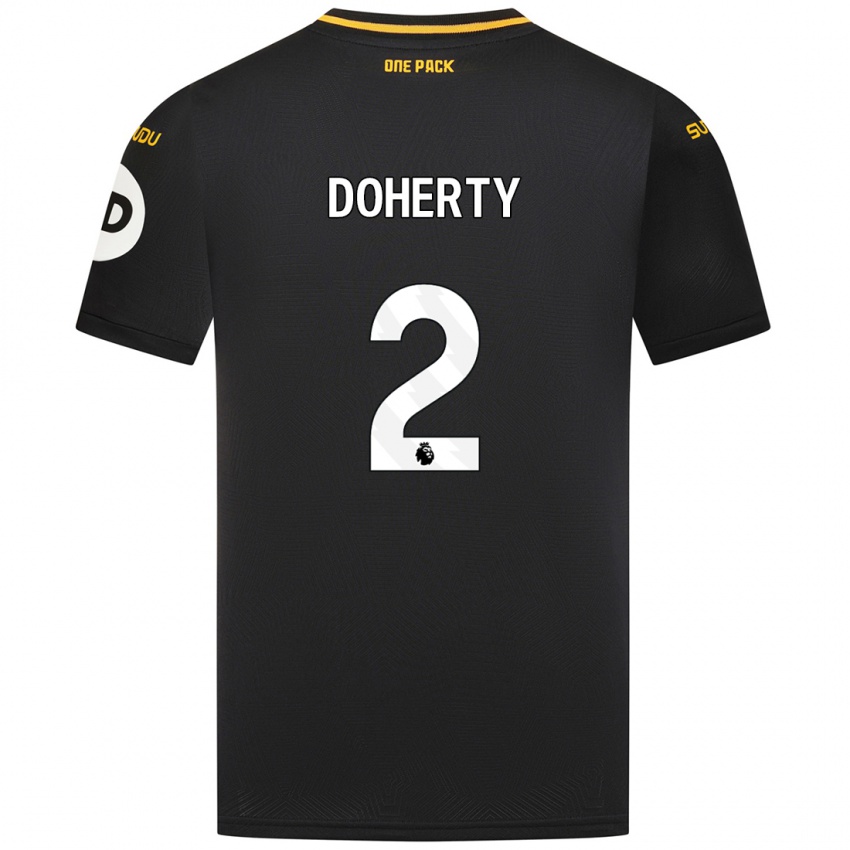 Kinder Matt Doherty #2 Schwarz Auswärtstrikot Trikot 2024/25 T-Shirt Schweiz