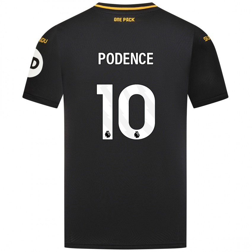 Enfant Maillot Daniel Podence #10 Noir Tenues Extérieur 2024/25 T-Shirt Suisse