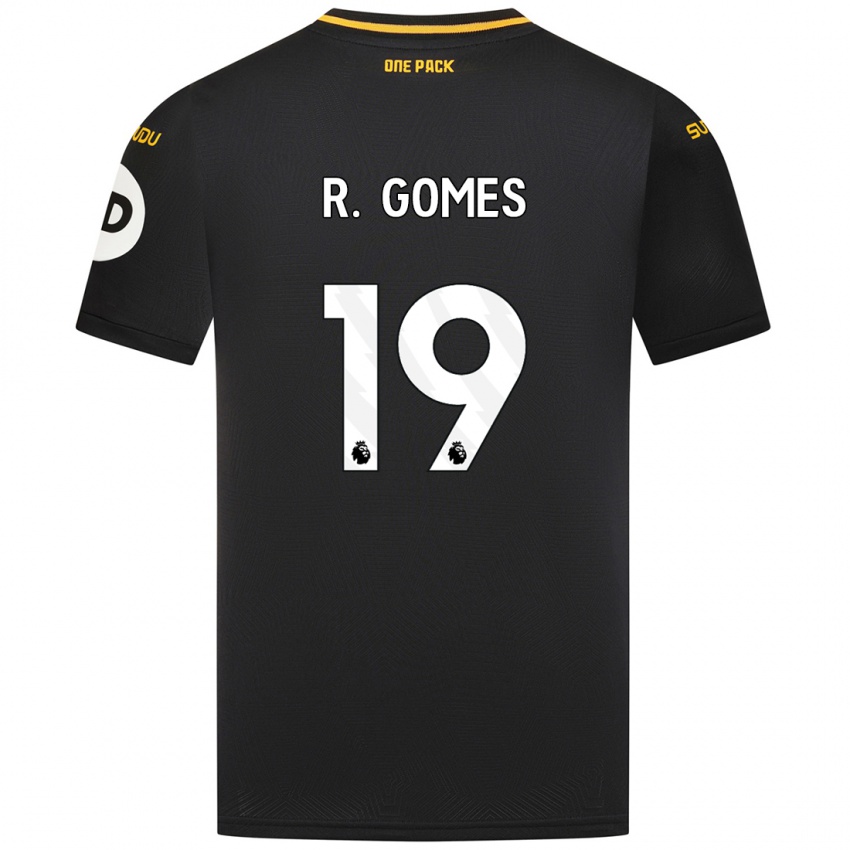 Kinder Rodrigo Gomes #19 Schwarz Auswärtstrikot Trikot 2024/25 T-Shirt Schweiz